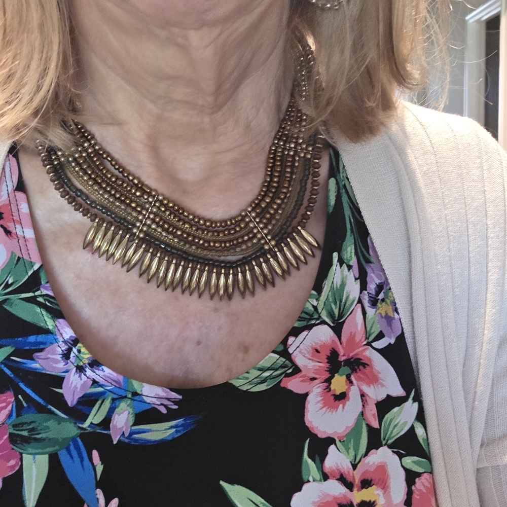 Erica Lyons Gold and Brown‎ Multi-Strand Necklace - Picture 5 of 5
